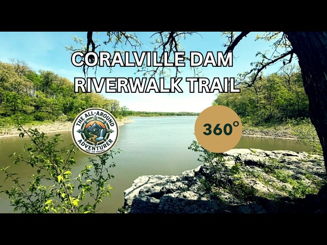 Full 360° VR Walk: Tailwater Riverwalk & Veterans Trail at Coralville Dam | Iowa