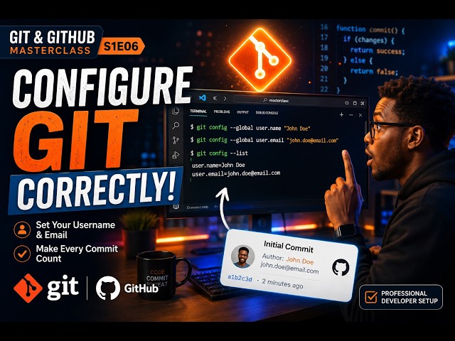 Git Config Explained | Set Your Username & Email Correctly (Git Masterclass S1E06)