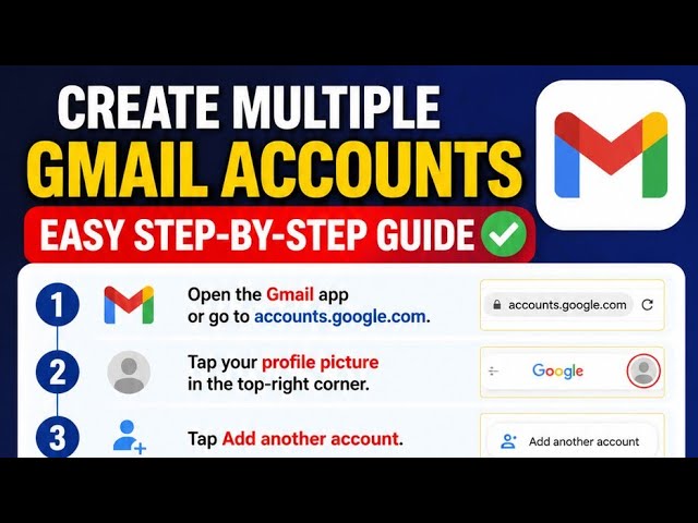 💯How to Creat Multiple Gmail Accounts Easy Step by step guide😱#viral #gmail #gmailaccount #google 
