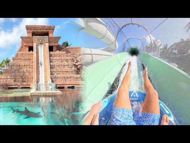 Riding EVERY Waterslide at Atlantis Paradise Island Bahamas (Aquaventure)