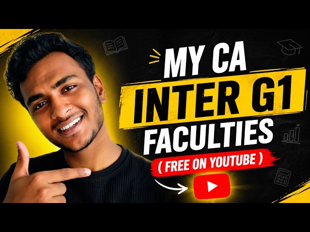 Best FREE YouTube Faculties for CA Inter Group 1 (My Honest Picks)