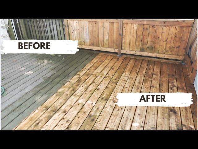 ✨ Goodbye Black Deck! Natural Wood Deck Makeover 