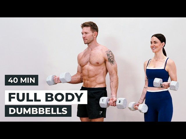 40 Min Full Body Dumbbell Workout at Home | Build Muscle