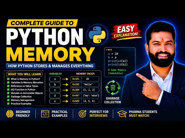 Python Memory Explained in One Video | Variables, Memory Allocation, & Garbage Collection