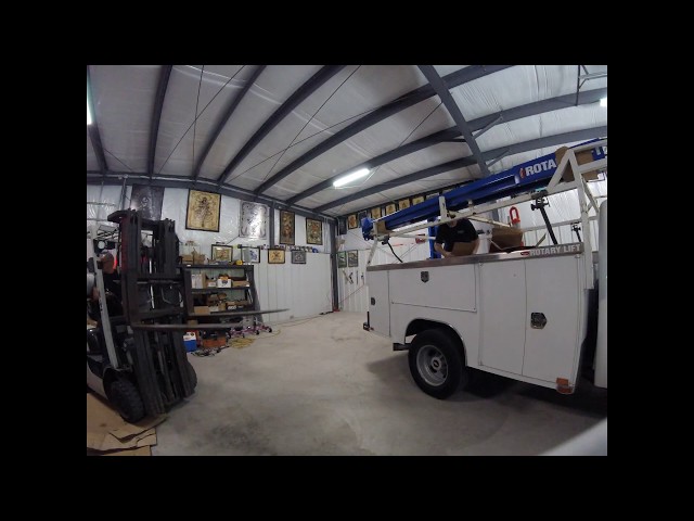 Rotary 2 post lift install timelapse