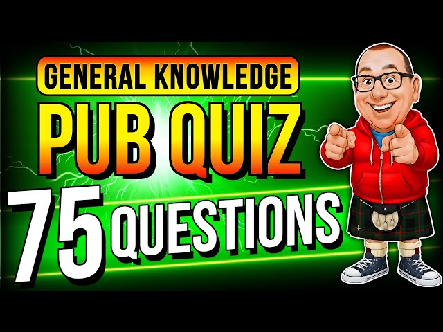 General knowledge Pub Quiz | 6 Rounds - 75 Trivia Questions!