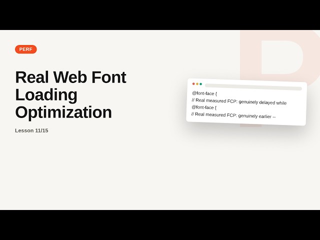 Web Performance Series: Real Web Font Loading Optimization