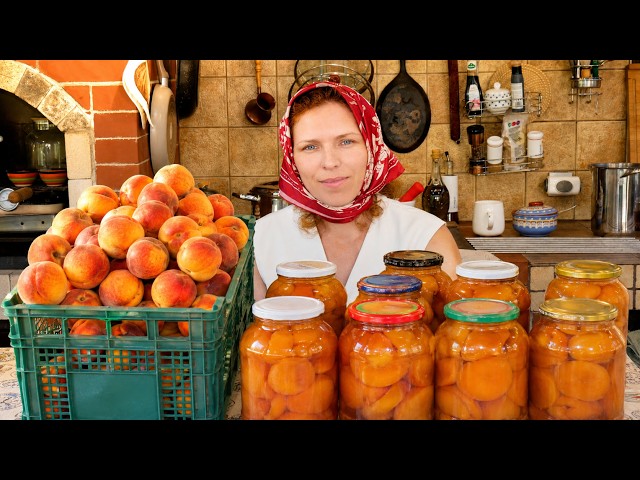 How We Are Canning Peaches in Our Mountain Village