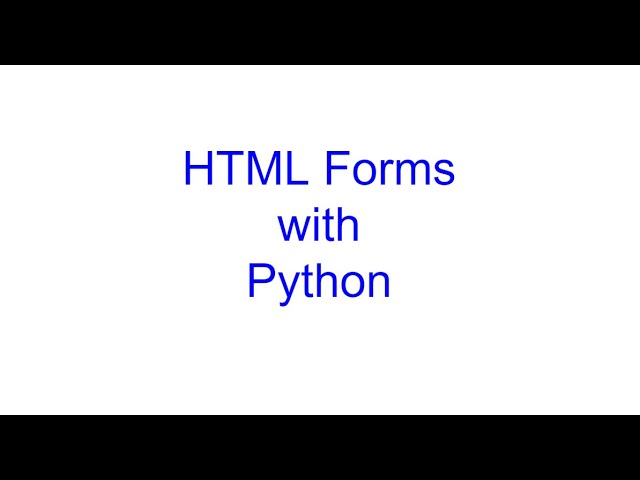 Handle HTML Forms and Their Inputs - No frameworks Needed | Python Bits | Kovolff