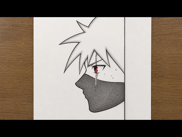 How to Draw Kakashi with Sharingan | Easy Step-by-Step Naruto Drawing Tutorial