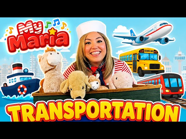 Learn About Transportation for Kids! 🚗🚁⛵ Bilingual Spanish & English