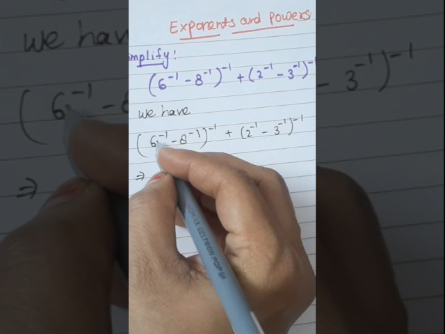Exponents & Power: Easiest Tricks to Solve Class 7 Maths Problems #maths #viral #shorts #shortsvideo