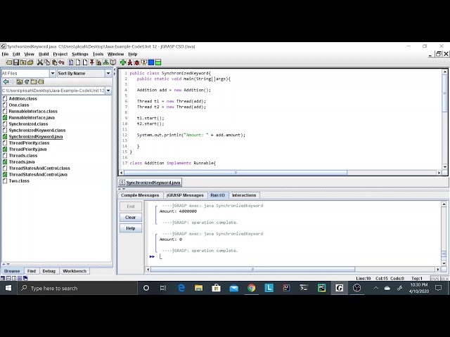 Java Beginner Course - 12.5 - Synchronized Keyword [Example]