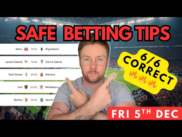 Football Betting Tips & Predictions Today | 5 Safe Picks (Fri 5th Dec) – Bundesliga, La Liga + More