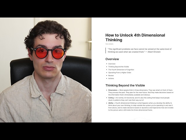think in 4 dimensions and your reality will change forever