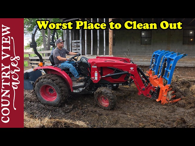Building up the Compost Pile.  Fixing the Bale Grabber & Stacking Bales