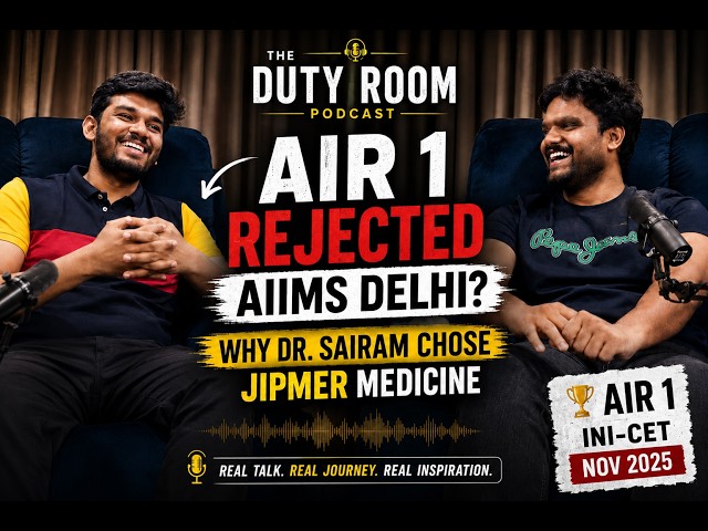 My Intern was AIR 1 INI-CET Nov 2025 | Why Dr. Sairam Chose JIPMER Over AIIMS Delhi