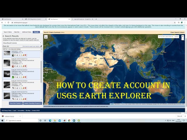 HOW TO CREATE ACCOUNT IN USGS EARTH EXPLORER & DOWNLOAD SATELLITE IMAGERY FREE