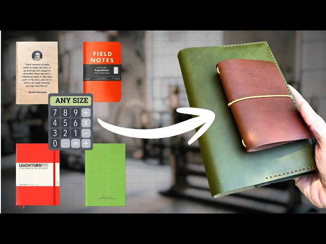 Make a Leather Journal Cover That Fits ANY Notebook (Free Size Calculator)