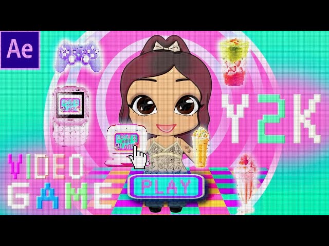 how to: Y2K video game edit (after effects tutorial)