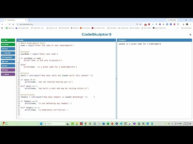 CS1030 M5.U8 Python if elif else structure