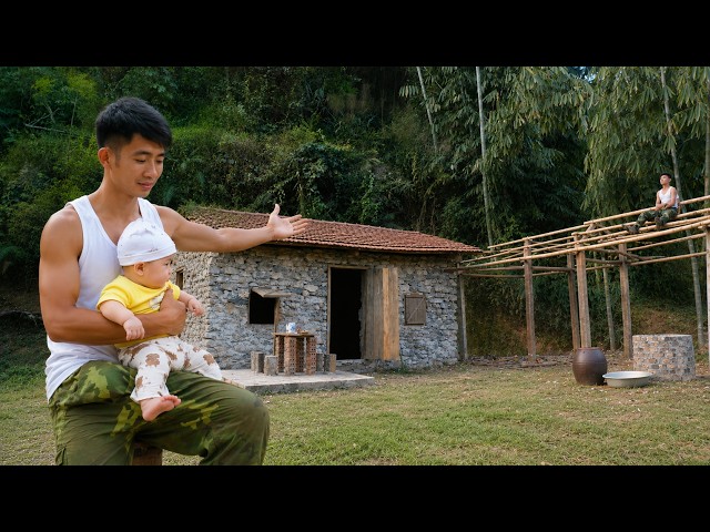 A day in the mountains | Taking care of the baby and building a new kitchen
