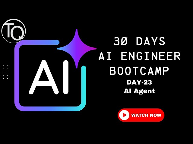 AI Agent | AI Engineer Bootcamp Day 23 | Chitra Karanam