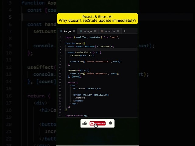 ReactJS Short #1 — Why doesn't setState update immediately?