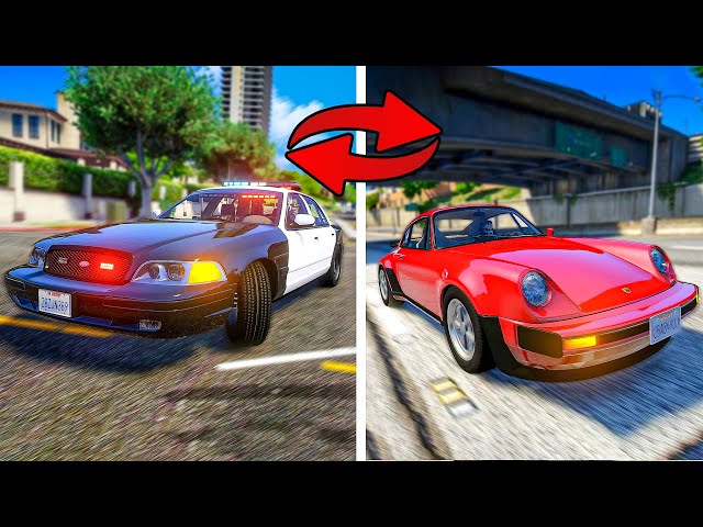 Swapping Car Locations During Police Chases In GTA 5 RP