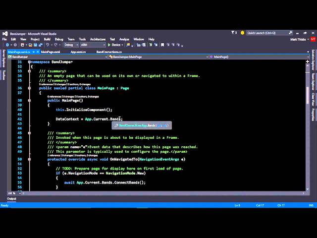 Developing Windows application with the Microsoft Band SDK