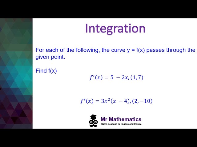 Integration as the Opposite of Differentiation| AS Maths | Mr Mathematics