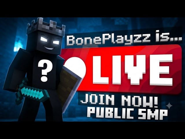 Exploring the Mysterious Ancient Warden City in Public SMP 🔴 | Minecraft | Boneplayzz