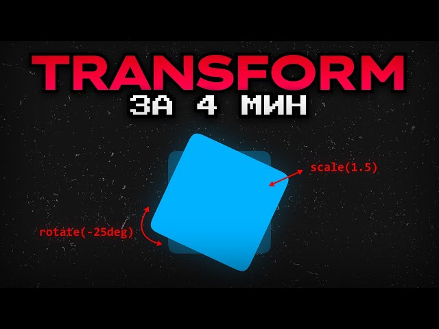 CSS TRANSFORM ЗА 4 МИНУТЫ | translate, scale, rotate