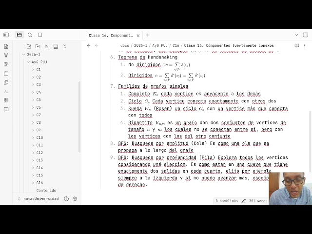 Trees and graphs PUJ 2026-1 C16-1 Strongly connected components