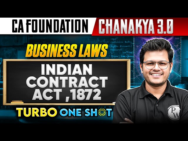 CA Foundation Business Laws: Indian Contract Act ,1872 | Turbo One Shot | CA Chaitanya Jain Sir