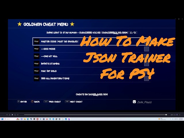 How to create a Json trainer for jailbroken ps4 in 5 minutes