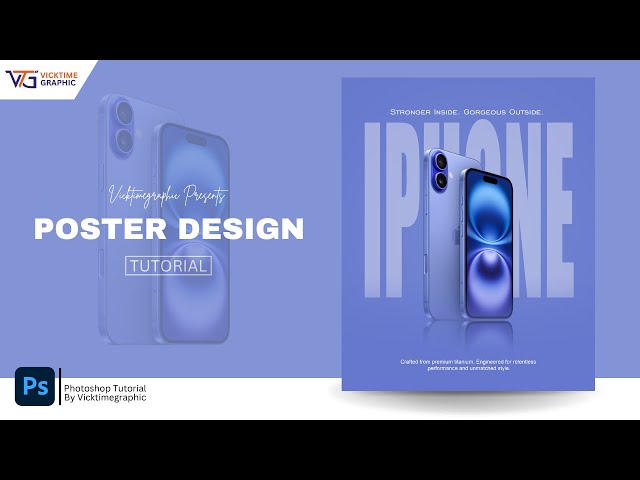 Adobe Photoshop 2026 - Modern iPhone Poster Design Tutorial Step by Step