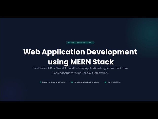 WSA MERN Stack Internship Project Presentation