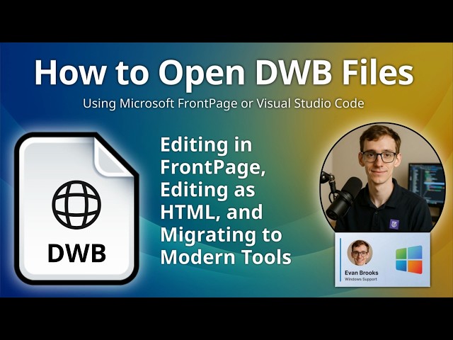 How to Open DWB Files (FrontPage Dynamic Web Template)