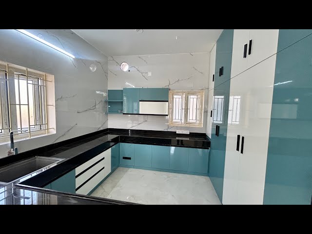 Big Modular Kitchen Design💥 Size 22x11feet Kitchen Size with Backside Utility Area