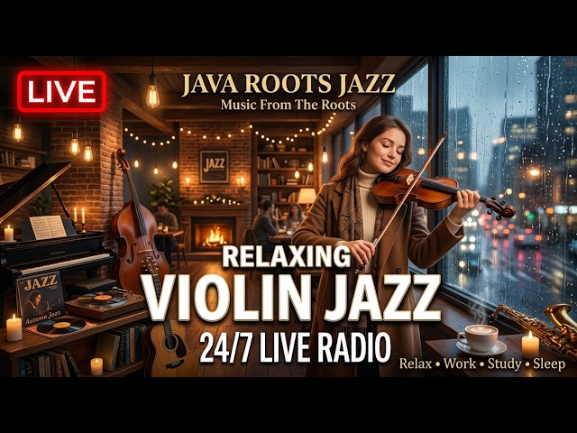 ☕ Smooth Jazz Cafe Radio | Relaxing Coffee Shop Ambience for Work, Study & Sleep | Live 24/7