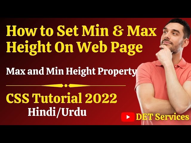 CSS Full Course For Beginners | How to Use Min Height and Max Height in Css #22