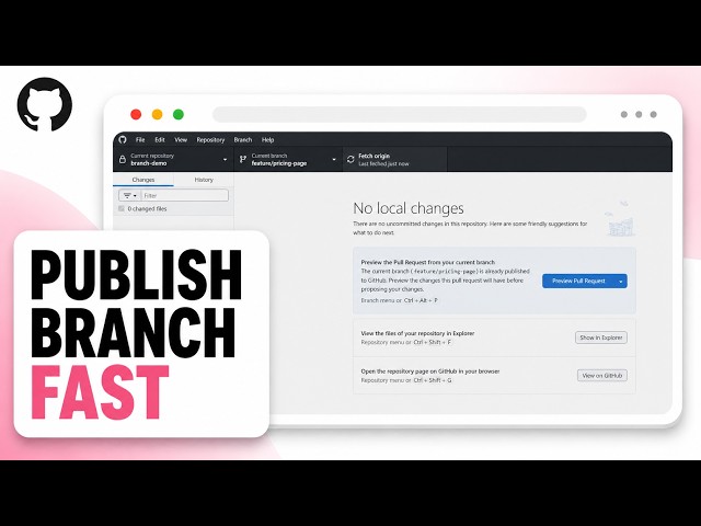 How to Create and Publish a New Branch on GitHub