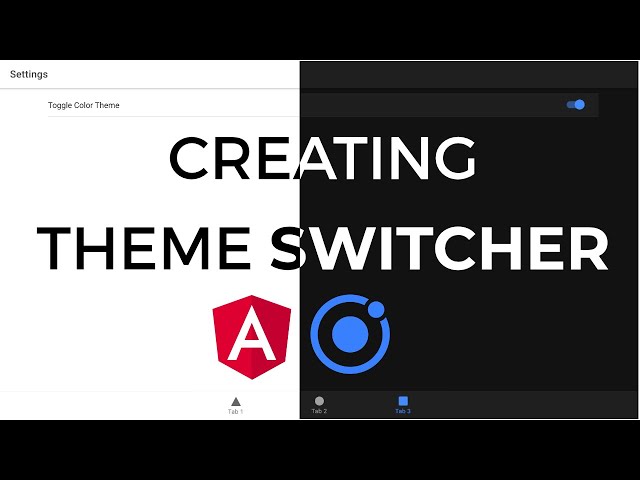 Ionic 5 - Creating Theme Switcher (light and dark) using Angular