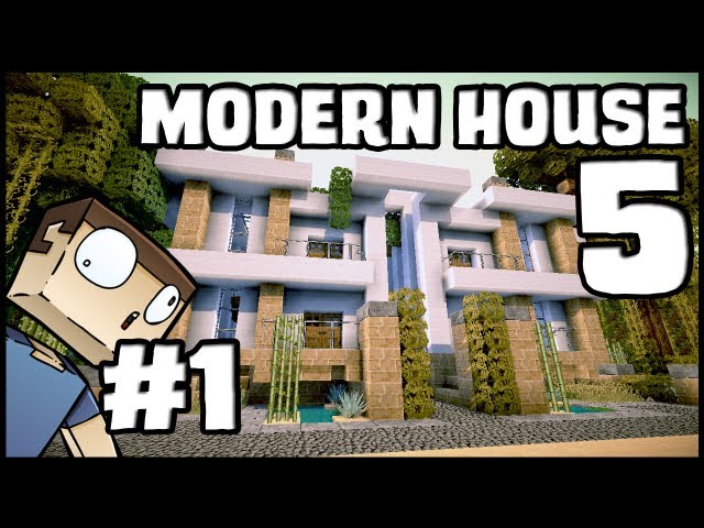 Minecraft Lets Build: Modern House 5 - Part 1