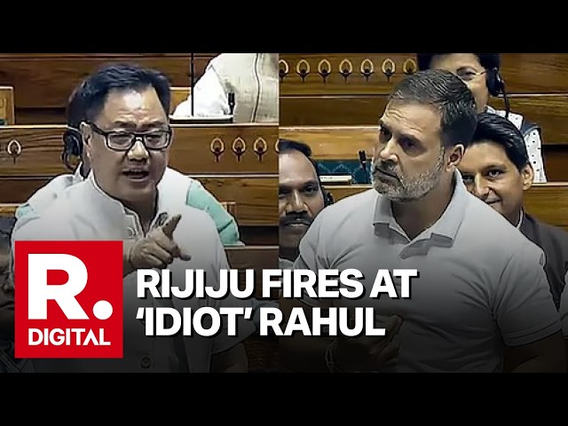 Parliament Monsoon Session: Rahul Gandhi's 'Idiot’ Remarks Spark Parliament Row, BJP Hits Back