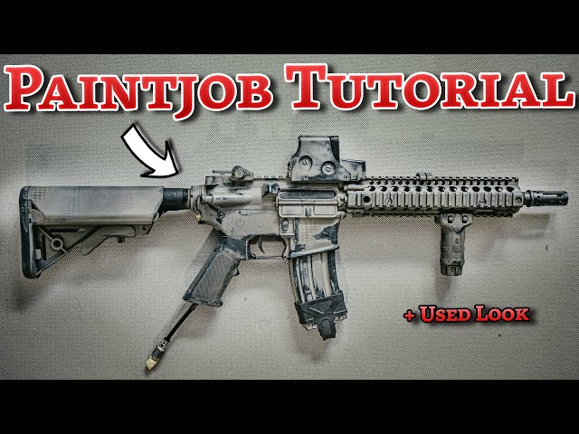 How to paint a rifle !!! Paintjob + used look Tutorial