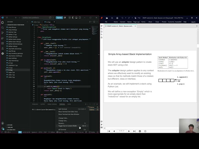 Praktikum 3 stack, queues dan dequeues – Struktur Data dengan Python
