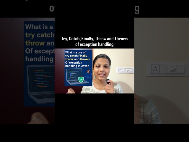 Try, Catch, Finally, Throw and Throws of exception handling  #java #javaprogrammingbasics #fresher