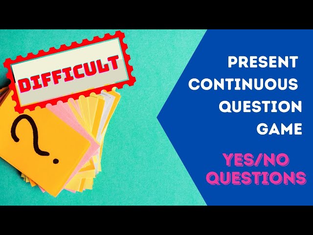 Present Continuous Games | #GrammarGames | DIFFICULT |#SpeakingDrills